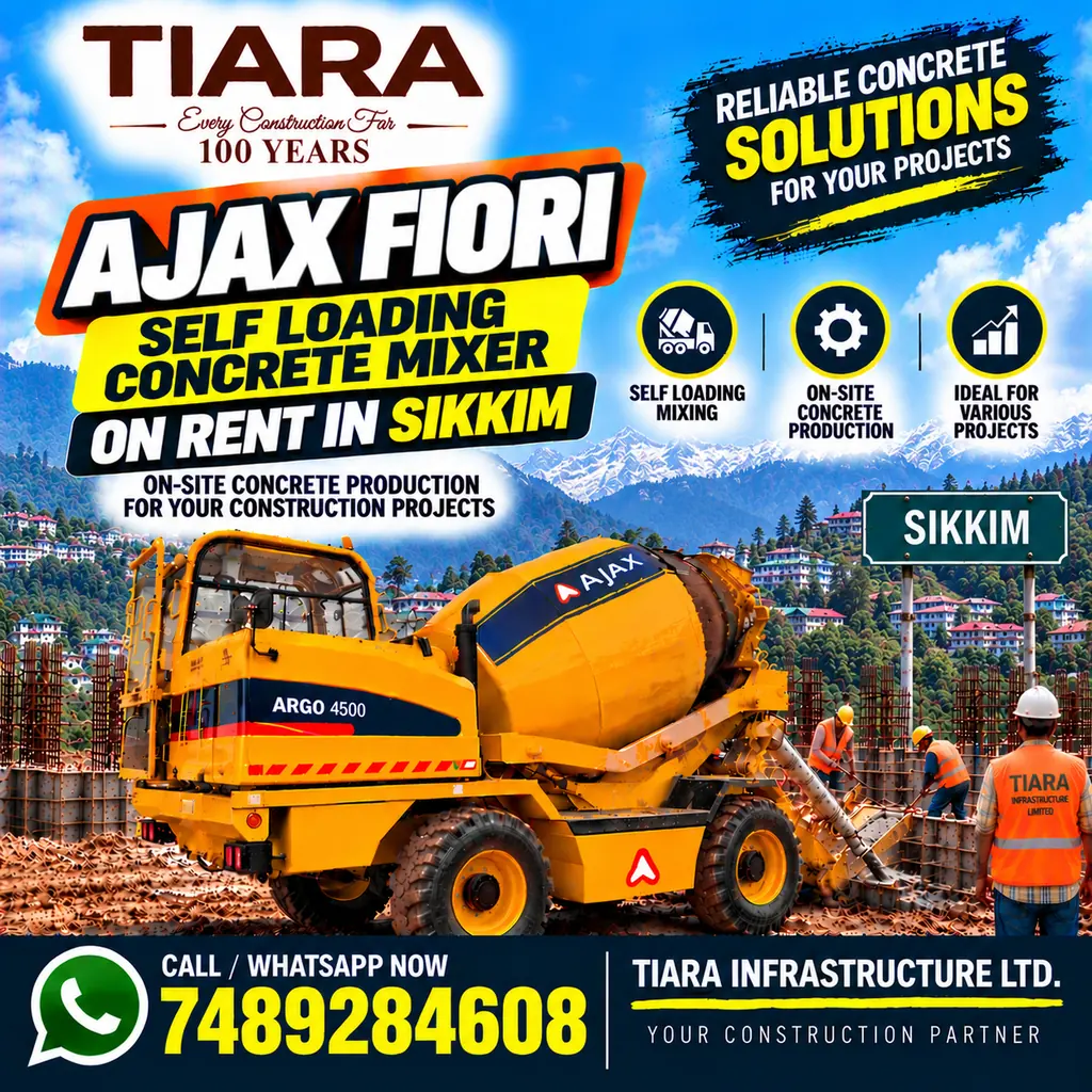 Self Loading Concrete Mixer (Ajax Fiori) on rent in Sikkim