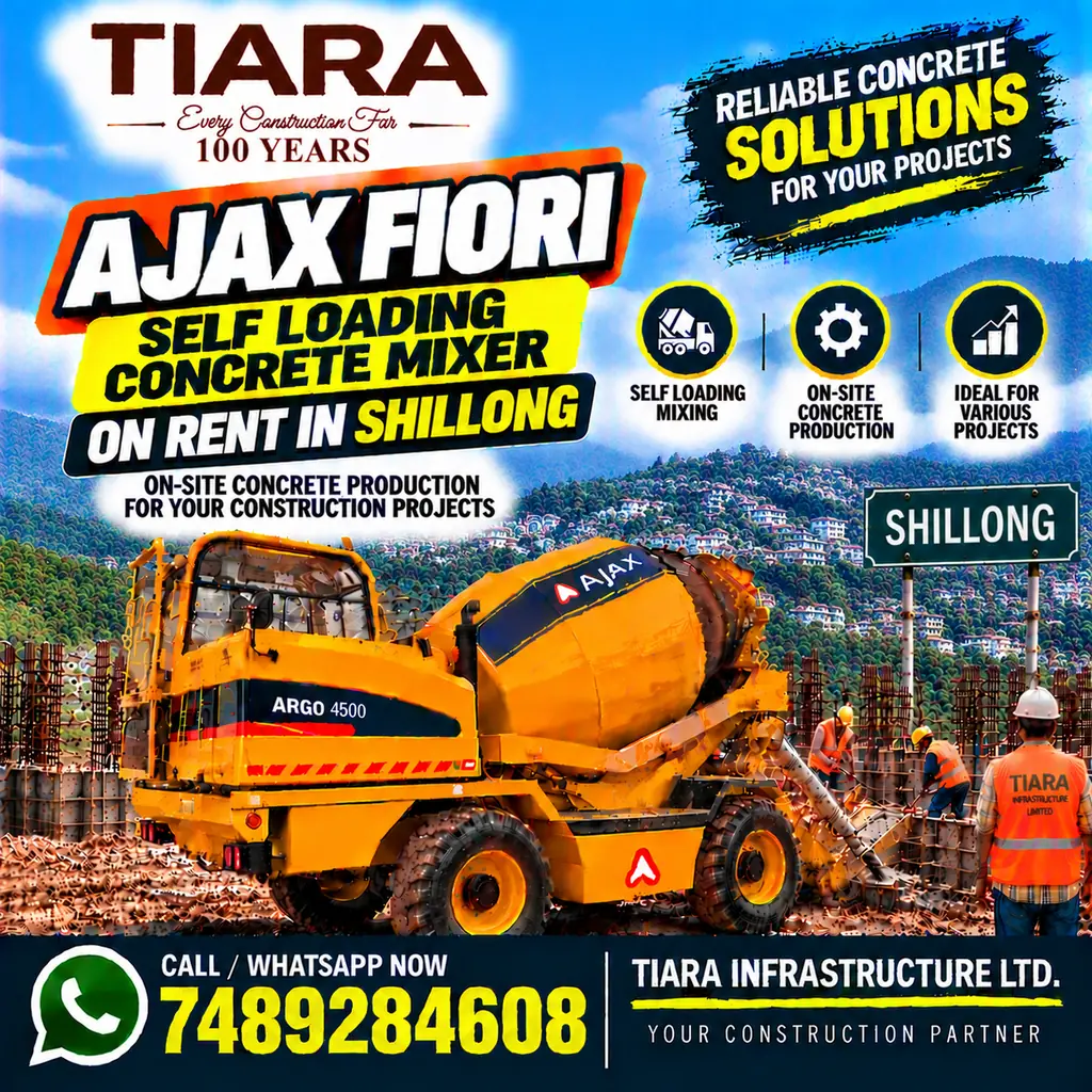 Self Loading Concrete Mixer (Ajax Fiori) on rent in Tripura