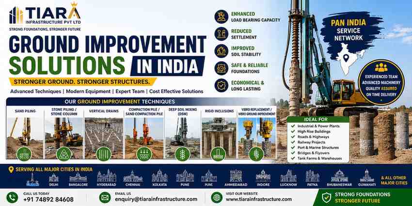Ground Improvement Contractor in India | Sand Piling | Stone Column | Vertical Drains | DSM