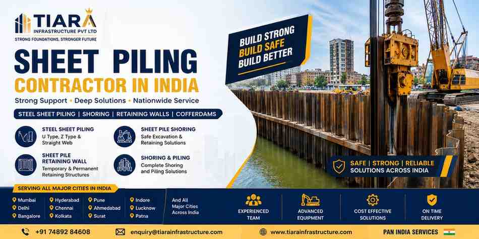 Sheet Piling Contractor in India | Steel Sheet Piling & Shoring Solutions