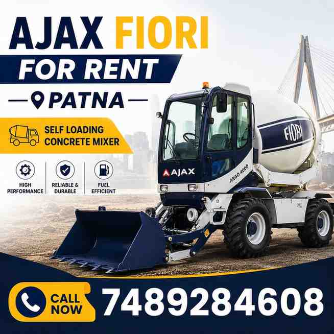 Ajax Fiori on Rent in Patna | Self Loading Concrete Mixer Rental | Call 74892 84608