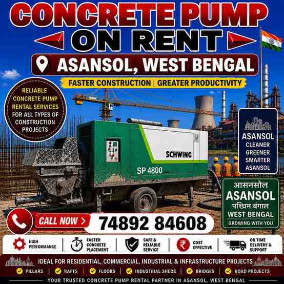 Concrete Pump on Rent in Asansol