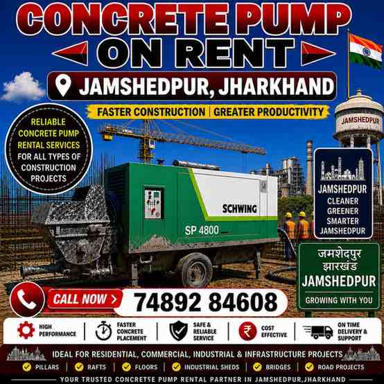 Concrete Pump on Rent in Jamshedpur