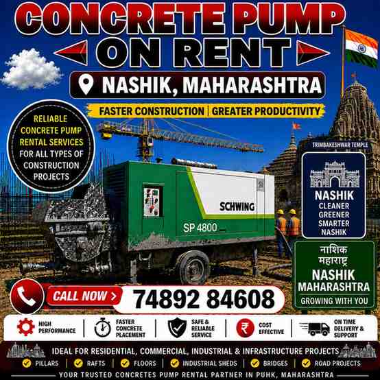 Concrete Pump on Rent in Nashik | Call 74892 84608