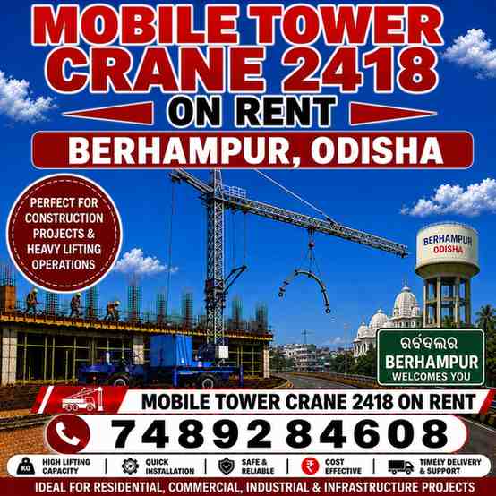 Mobile Tower Crane 2418 on Rent in Berhampur, Odisha