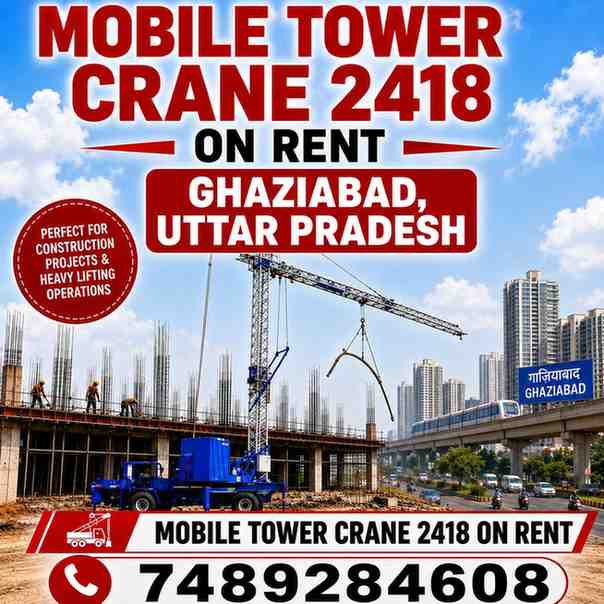 Mobile Tower Crane 2418 on Rent in Ghaziabad, Uttar Pradesh