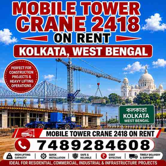 Mobile Tower Crane 2418 on Rent in Kolkata, West Bengal