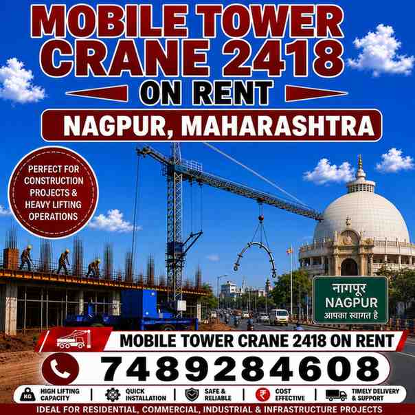 Mobile Tower Crane 2418 on Rent in Nagpur, Maharashtra