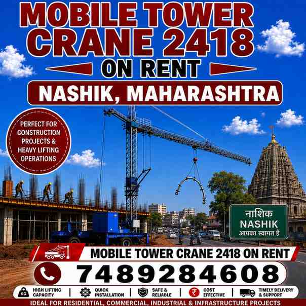 Mobile Tower Crane 2418 on Rent in Nashik, Maharashtra