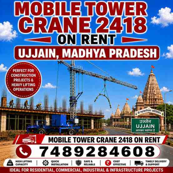 Mobile Tower Crane 2418 on Rent in Ujjain, Madhya Pradesh
