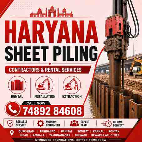 Sheet Piling Contractors & Rental Services in Haryana