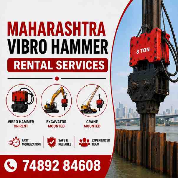 Vibro Hammer Rental Services in Maharashtra | Sheet Piling & Pile Driving | Tiara Infra | Call 74892 84608